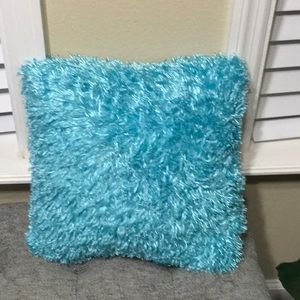 Teal Fluffy Pillow